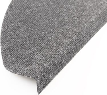 Килимок для сходів Primaflor Basic - сірий, набір з 15 шт. , самоклеючий напівкруглий килимок для сходів, нековзний захисний килимок для сходів, ідеально підходить для ремонту та переїзду, 15 шт. , сірий