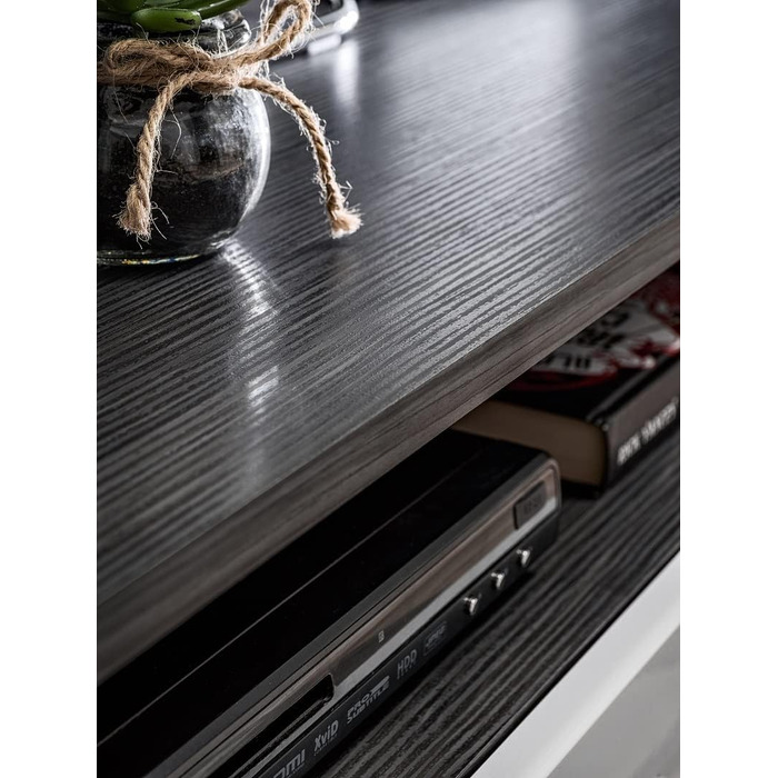 Модульна настінна шафа для вітальні SOLIDO Twin, стінка під телевізор, білий глянець