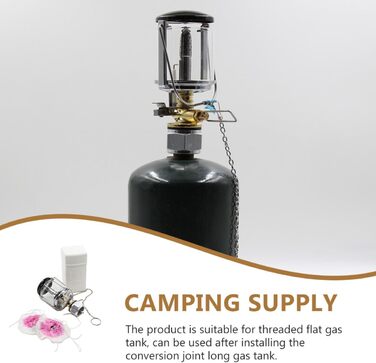 Газовий кемпінговий ліхтар із кришкою. Портативний пропановий ліхтар для освітлення намету. Міцне та тепле світло для кемпінгу на свіжому повітрі.
