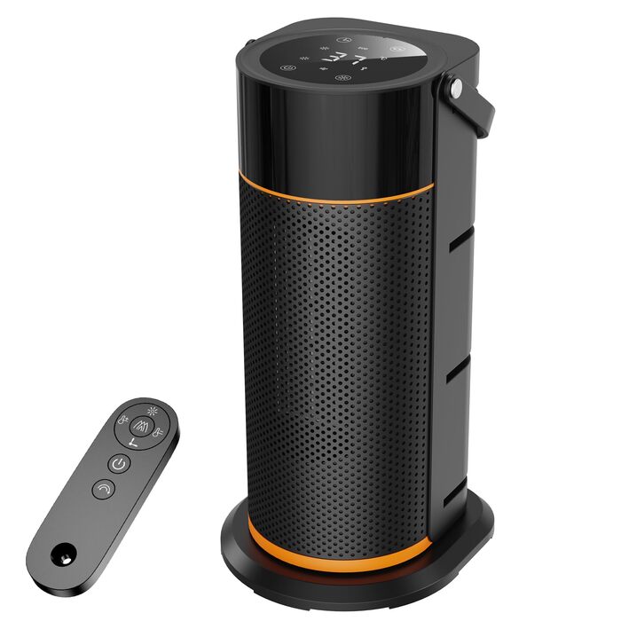 Енергозберігаючий вентилятор-обігрівач потужністю 2000 Вт, тихий керамічний швидкодіючий PTC-обігрівач з пультом дистанційного керування, таймером, функцією повороту на 70, світлодіодним дисплеєм для використання в офісі, спальні, ванній кімнаті, вдома, ч