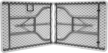 Складаний кемпінговий стіл Blumixx 180x74x74 - Легкий складаний стіл з ручкою для перенесення, всепогодний садовий стіл, складний фуршетний стіл для кемпінгу, саду, балкону, фестивалю та використання на свіжому повітрі - всепогодний, стабільний та легкий,