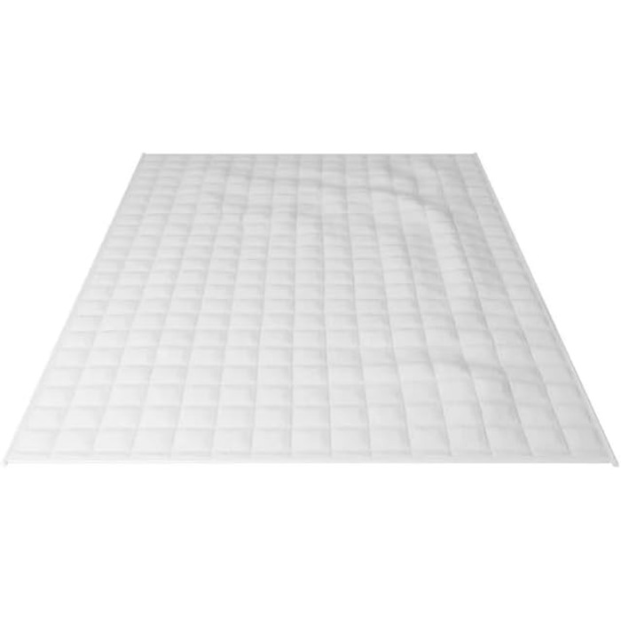 Обтяжена ковдра Juskys 135x200 Антистресова терапевтична ковдра, обтяжена ковдра зі скляними намистинами, бавовна та мікрофібра для людей з проблемами сну 7 кг 135 x 200 см - 7 кг