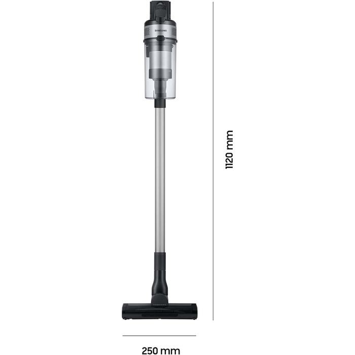Акумуляторний пилосос Samsung Jet 65 PetPRO, 150 Вт, в комплекті щітка для шерсті та інші аксесуари, сріблястий, VS15A60BGR5/WD 15