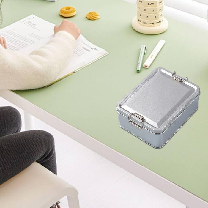 Металева коробка для зберігання прямокутна банка з білого металу з надійною кришкою, герметичні багатоцільові контейнери для кави, чаю, прикрас, цукерок, шоколаду для кухні, комори, сріблястого кольору