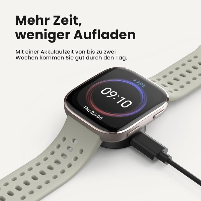 Розумний годинник Amazfit Bip 6 46 мм, 14-денний час роботи від батареї, 1.97-дюймовий AMOLED, GPS та безкоштовні карти, штучний інтелект, функція Bluetooth-дзвінків та текстових повідомлень, здоров&39я, фітнес-трекер сну, понад 140 режимів тренувань, 5 а