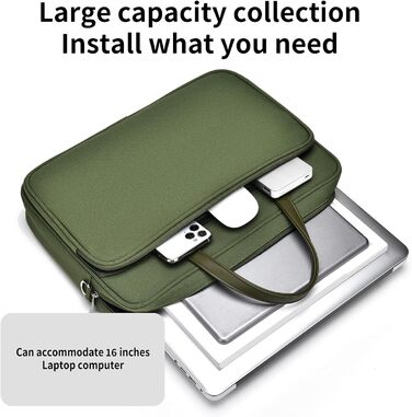 Чохол для ноутбука з плечовим ременем для ноутбуків діагоналлю 40,6 см (16 дюймів), містка ділова сумка для подорожей та поїздок н