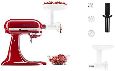 Насадка для подрібнювача їжі KitchenAid 5KSMFGA, Біла м'ясорубка