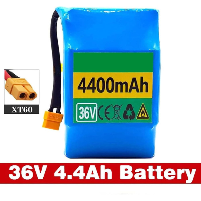 Запасний акумулятор для ховерборда 36V 4400 мАг, електричний велосипед 36V 10S2P, високопродуктивний акумулятор для електричного велосипеда-ховерборда з роз&39ємом XT60 36V 4400 мАг