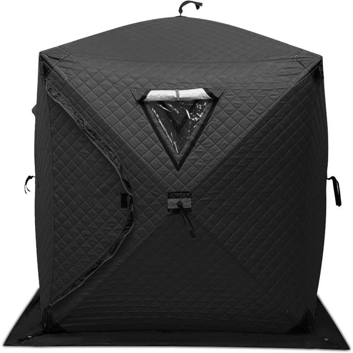 Намет для кемпінгу/сауни для 1-2 осіб, водонепроникний, 180 x 180 x 210 см, GI92, чорний