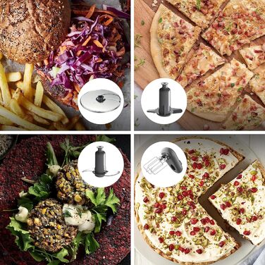 Компактний кухонний комбайн Kenwood MultiPro XL Weigh FDM72.990SS з вбудованими вагами та таймером, ExpressDice, робочий контейнер на 3 л, змінна швидкість, жолоб подачі XL, 1000 Вт, компактний кухонний комбайн Silver з кубиками Express Dice