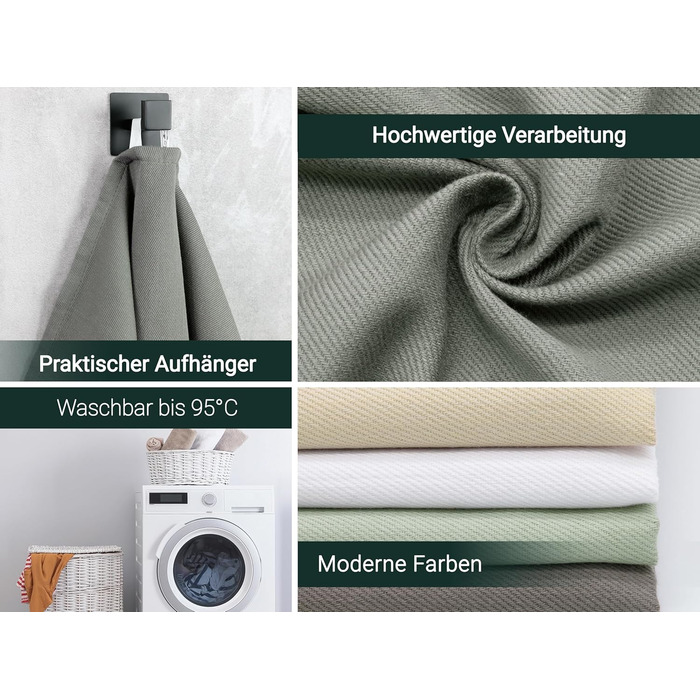 Набір ZOLLNER з 5 бавовняних чайних рушників розміром 50x70 см - суперпоглинаючі та міцні кухонні рушники - можна прати при темпер