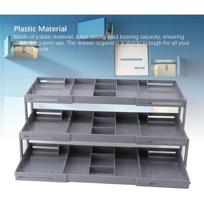 Розширюваний органайзер для столу, універсальне використання, пластиковий футляр для ювелірних виробів, вітрина, складна коробка для зберігання інструментів для макіяжу та аксесуарів для волосся, охайний житловий простір