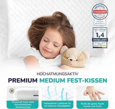 Ортопедична подушка для шиї ZenPur 40x60-13 см Подушка для голови з піни з ефектом пам&39яті - ергономічна подушка для сну для шиї та плечей, сертифікована Oeko-TEX, бежева 40 x 60 x 13 см