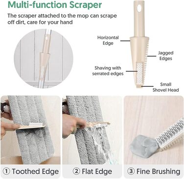Швабра-розпилювач ILAVCOOL Швабра для підлоги з функцією розпилення, швабра для миття підлоги, суха та волога швабра, швабра для п