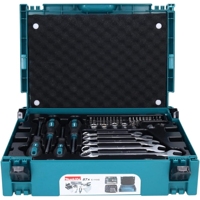 Набір інструментів 87 предметів в MAKPAC розмір 1, для механіків, ручні інструменти, викрутки, гайкові ключі, біти, торцеві головк