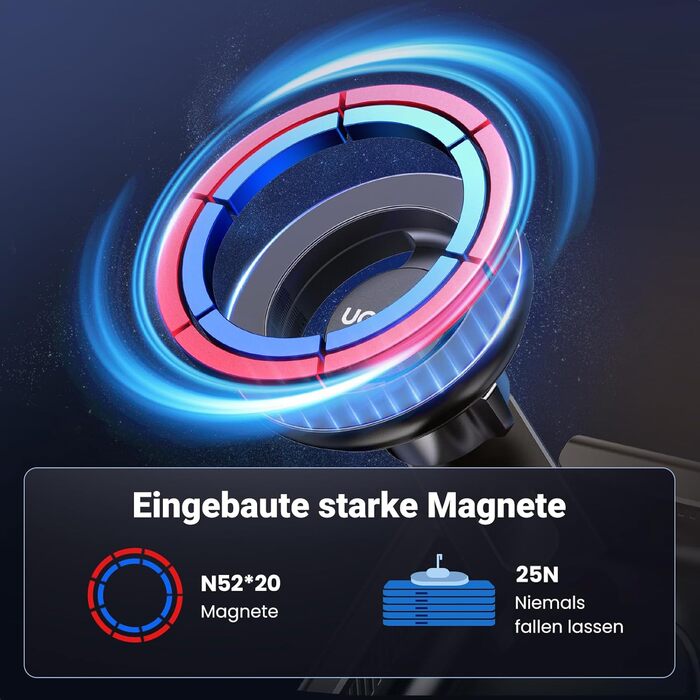 Автомобільний магніт UGREEN для тримача мобільного телефону для Tesla, сумісний з автомобільним тримачем MagSafe, поворотний автом