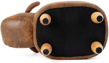 Табурет Balvi La Vache, коричневий, у формі корови, дерев&39яні ніжки, штучна шкіра/дерево, різнокольоровий