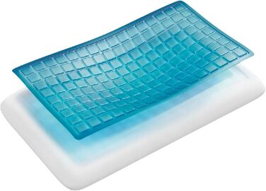 Гелева подушка для шиї Technogel Pixel Deluxe (66 см x 40 см, 9), TG-PIL-ED09, біла, 60x40x9