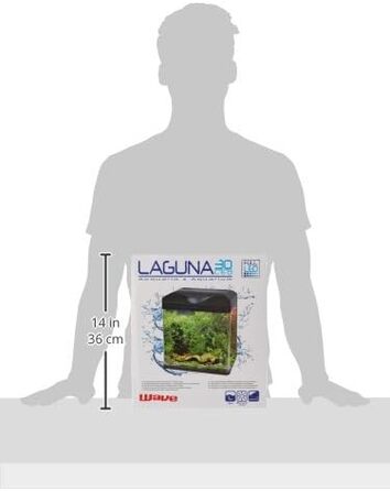 AMTRA LAGUNA LED 30 - 18 літровий скляний акваріум з кришкою, в т.ч. світлодіодне освітлення і фільтр, 30 x 23.5 x 34.5 см, чорний