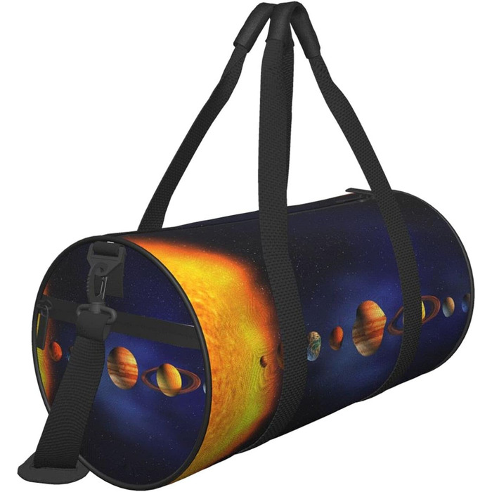 Сумка-мішок для подорожей та спорту Сонячна система велика дорожня сумка для чоловіків та жінок, ідеальна для тренувань, вихідних та коротких поїздок.
