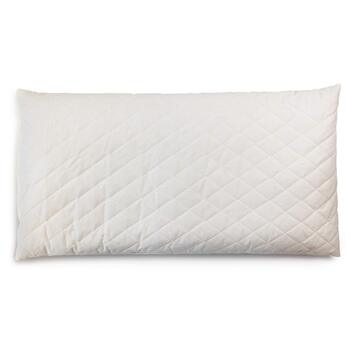 Подушка GIRAFFENLAND з органічного лушпиння спельти 40x80 см, стьобана біла, подушка з органічним лушпинням спельти в додатковому органічному внутрішньому чохлі