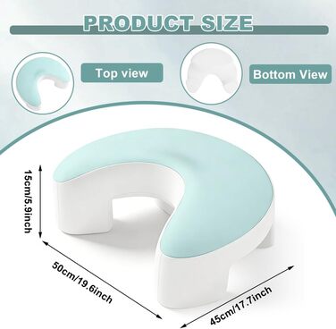 Ергономічна подушка для шиї з піни з ефектом пам&39яті для сну на боці з проймою, ортопедичною підтримкою шиї та плечей. Також підходить для сну на спині та животі. З чохлом, який можна прати.