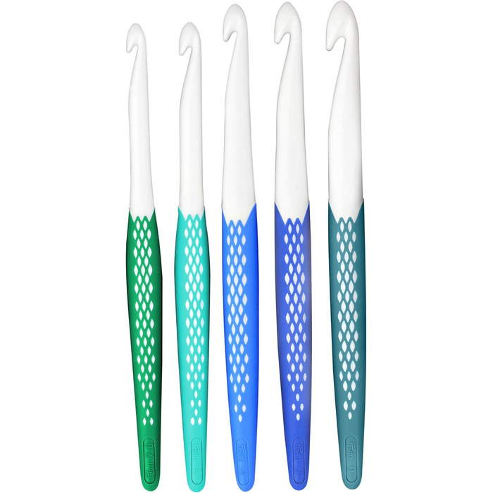 Великий (7 мм, L, M, N, O) набір гачків, різнокольоровий, 57183 Ergonomics Crochet Hook Value Pack