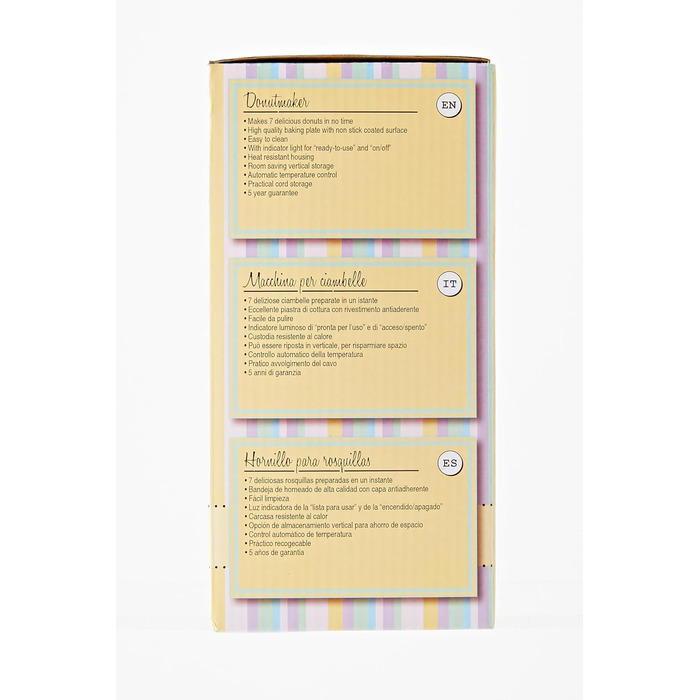 В ретро дизайні, міні-пончик на 7 маленьких пончиків, в т.ч. лампа для випічки та антипригарне покриття, 700 Вт, колір рожевий