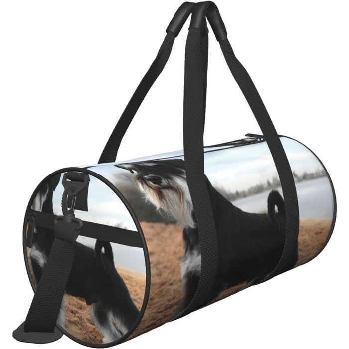 Спортивна сумка, дорожня сумка, дизайн снузер, собака, сумка для ночівлі, чорна, універсальний розмір, дорожня сумка