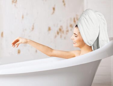 Великий банний рушник з вішалкою - 100 гребінчаста бавовна кільцевого прядіння, дуже поглинаючі великі банні рушники 90 х 180 см,