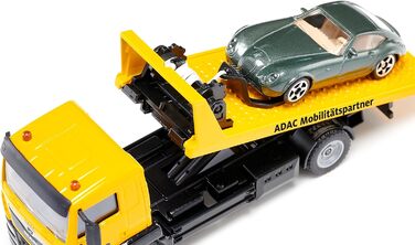 Евакуатор ADAC, вкл. іграшкову машинку для буксирування, 155, Метал/пластик, жовтий, Відповідає оригінальним функціям, Висувна тросова лебідка, Поворотна та опускна транспортна платформа Евакуатор 2722 Одинарний, 2722, MAN