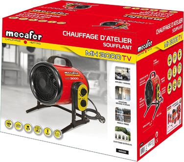 Теплова гармата Mecafer MH3000VT, 3000 Вт, Turbo, до 40 м