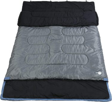 Ваш спальний мішок GEAR 2 Man Marin -7C Ковдра Спальний мішок 220x150 см Двоспальний мішок 3-4 сезони Синій сірий