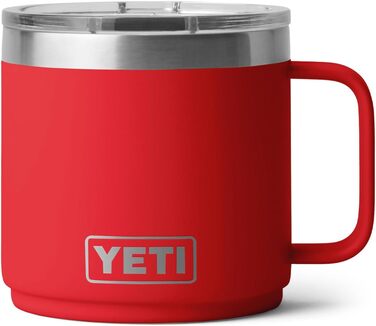 Штабельована кружка YETI Rambler з керамічним покриттям DuraSip, колір Rescue Red, 414 мл