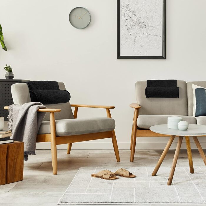 Подушка для шиї Weysat для шезлонга, подушка для голови, регульована плюшева подушка, валик для шиї, нековзка, флісова, для дивана, подушка для підтримки шиї та голови для подорожей, дому, крісла-реклайнера, дивана, крісла (чорна)