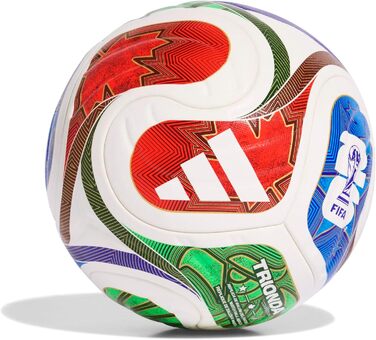 М&39яч Adidas Unisex для Чемпіонату світу з футболу 26 Trionda Approved, білий/сонячно-синій/червоний високої роздільної здатності/лаймовий 5