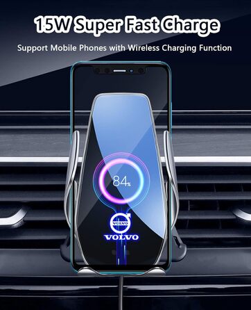 Автомобільне кріплення для мобільного телефону QUHOGJU для Volvo XC90 2015-2022, тримач вентиляційного отвору автомобіля, розблоку