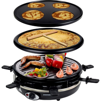 В 1 Raclette Pancakemaker Grill Crepemaker на 6 персон RAC-1200W-Basel, 4