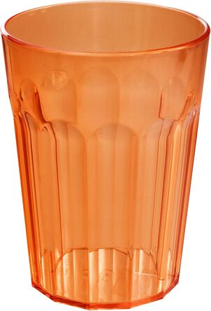 Набір посуду для кемпінгу з меламіну та скла для 4 осіб - 16 предметів - кемпінговий посуд - жовтий та білий - зі склянками об&39ємом 450 мл - склянки - набір посуду з 16 предметів - тарілки склянки, помаранчевий, 450 мл