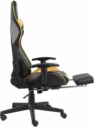Ігрове крісло з підставкою для ніг, обертове, офісне крісло, ігрове крісло, стілець для столу, обертове крісло, золотий ПВХ