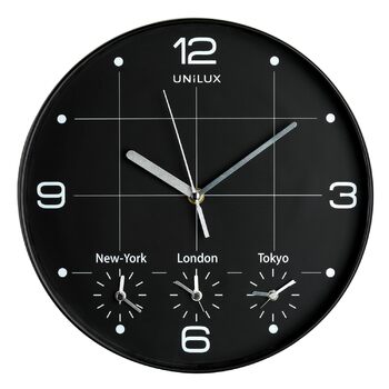 Настінний годинник Unilux On Time, 30 см, чорний