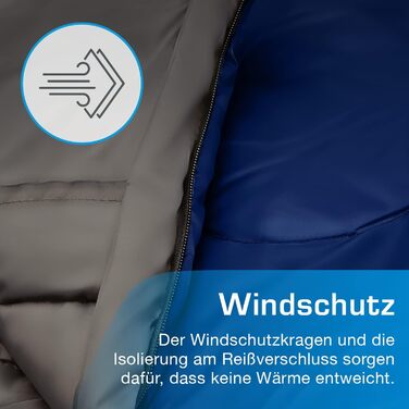 Теплий спальний мішок-мумія Active Era Professional 300, 300 г/м, двошаровий наповнювач, 3-4 сезони, для кемпінгу, походів, активного відпочинку на природі (синій), синій спальний мішок-мумія з двоспальним ліжком