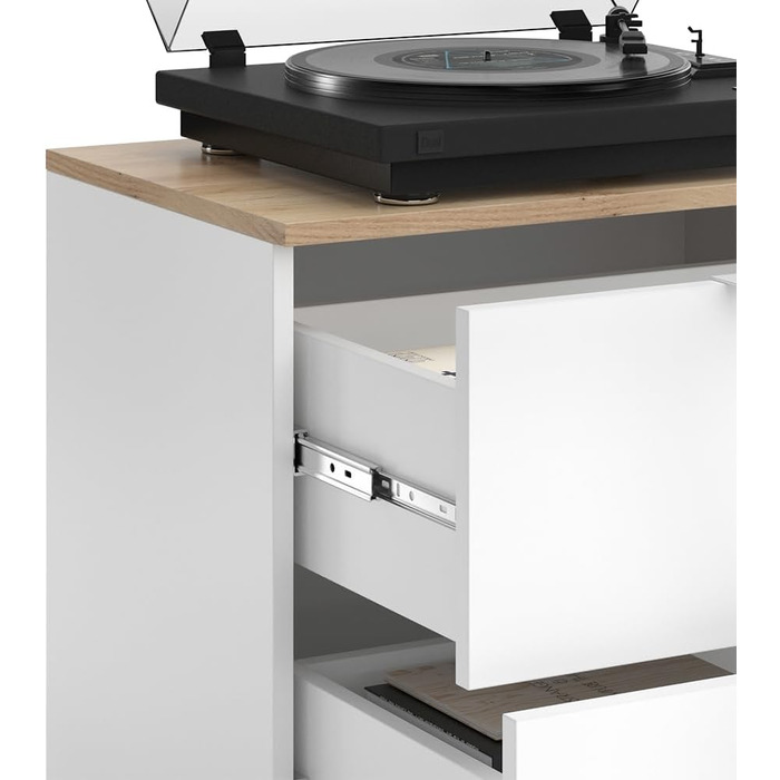 Комод Vicco Wido, полиця з дверцятами, білий/Сонома, 60 x 50 см з 2 шухлядами