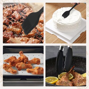 Аксесуари для двозонної фритюрниці Vusddy з 12 предметів для Ninja Foodi Max AF300EU/AF400EU/AF500EU, двокамерний набір аксесуарів для фритюрниці XL для Innsky, Princess, Tiastar, Devology, Emerio 7.6-10.4L