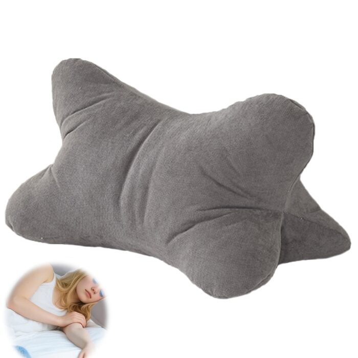 Подушка для шиї, подушка для читання, кістка для читання, валик для шиї, ергономічна форма, кістка для читання, поперекова підтримка, гнучка підтримка для книг, ергономічна подушка для шиї як подушка для читання та релаксації, для спальні (сіра)