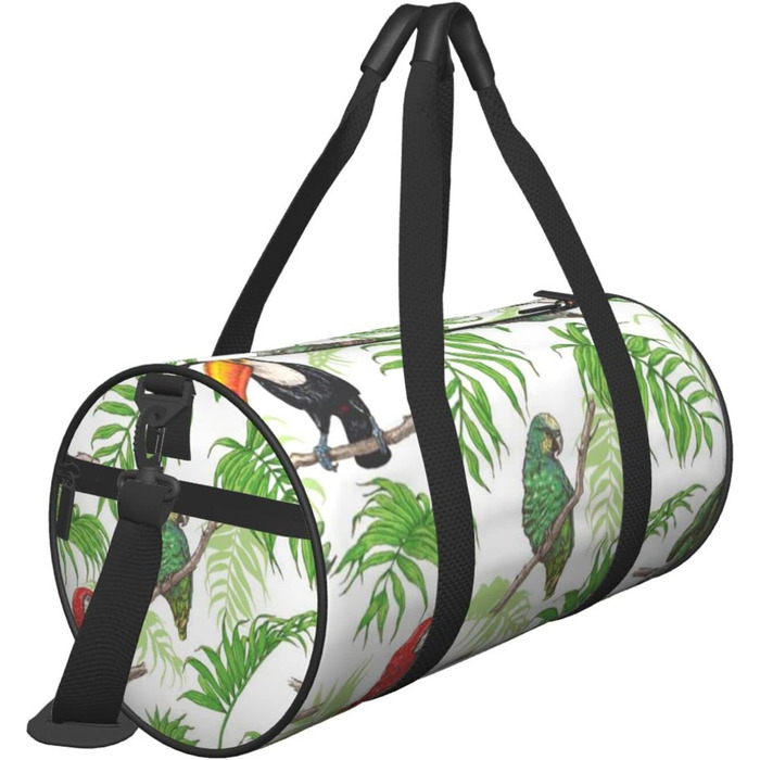 Дорожня сумка-циліндр Папуги та тропіки, спортивна сумка для чоловіків і жінок, сумка-мішок