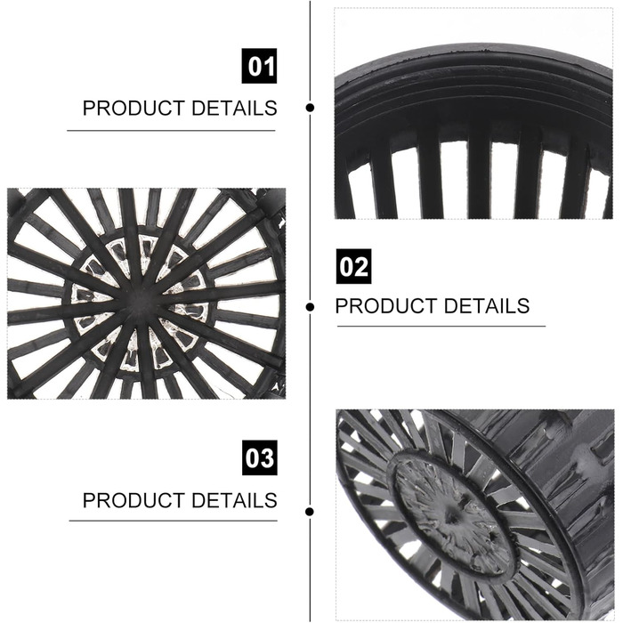 Сітчастий горщик для гідропоніки Yardwe, 10 шт., садові сіткові горщики для чашок, пластикові сіткові горщики для гідропоніки, відро, кошик для гідропоніки, 3,15 x 2,5 дюйма (чорний)