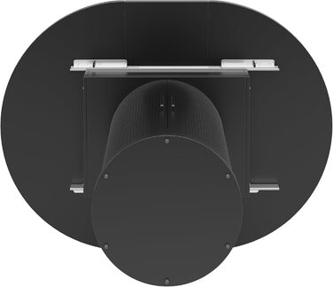 Розсувний обідній стіл, обідній стіл, кухонний стіл, розсувна стільниця, круглий обідній стіл, розкладний до овального, 118-158 см, вміщує до 6 осіб (чорний)