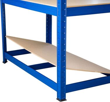 Засоби безпеки SCHMIDT Міцний стелаж 180x120x60 см Безригельний стелаж 275 кг на полицю Вантажопідйомність стелажів для зберігання 1375 кг 180 x 120 x 60 см В x Ш x Г