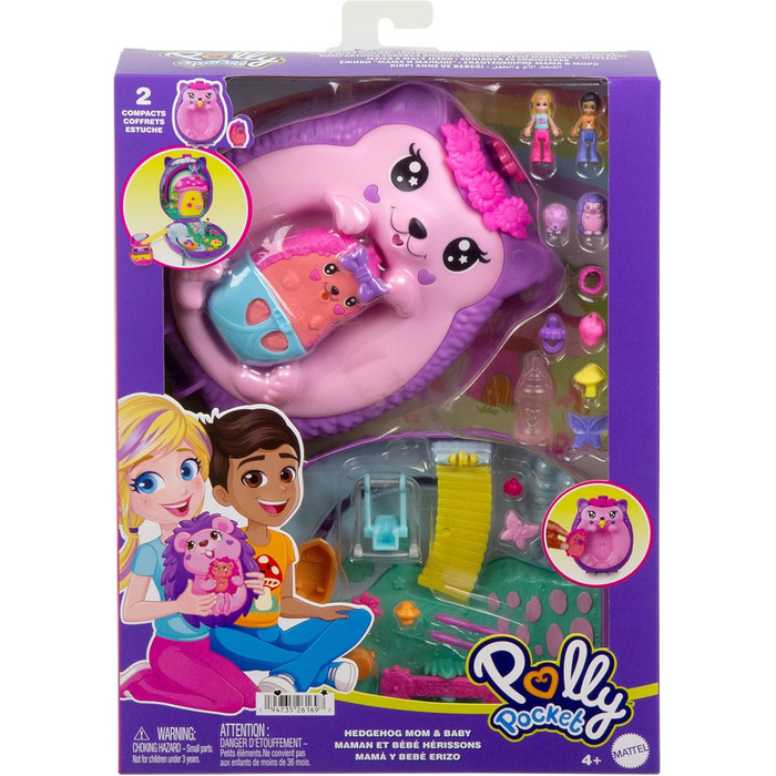 Подорожній набір 2-в-1 Polly Pocket Мама-їжачок та малюк
